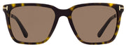 Tom Ford Rectangular Sunglasses TF862 Garrett 52E Dark Havana/Gold 54mm FT0862
