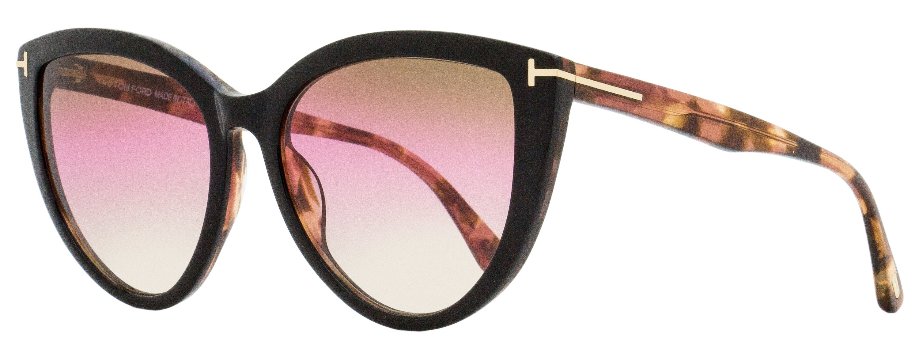 Tom Ford Cat Eye Sunglasses TF915 Isabella-02 05F Black/Rose Havana 56mm FT0915 Black Rose Havana