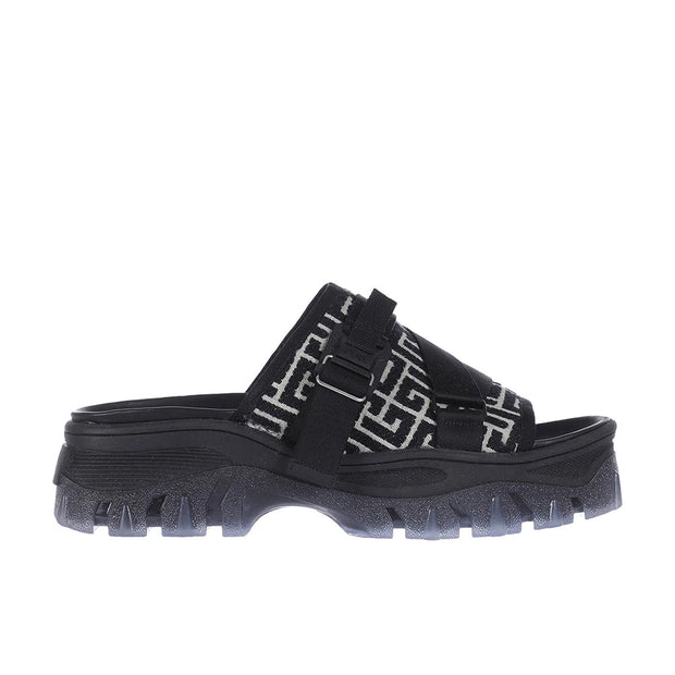 Balmain Men's Ulysse Monogram Slide Sandals in Black –