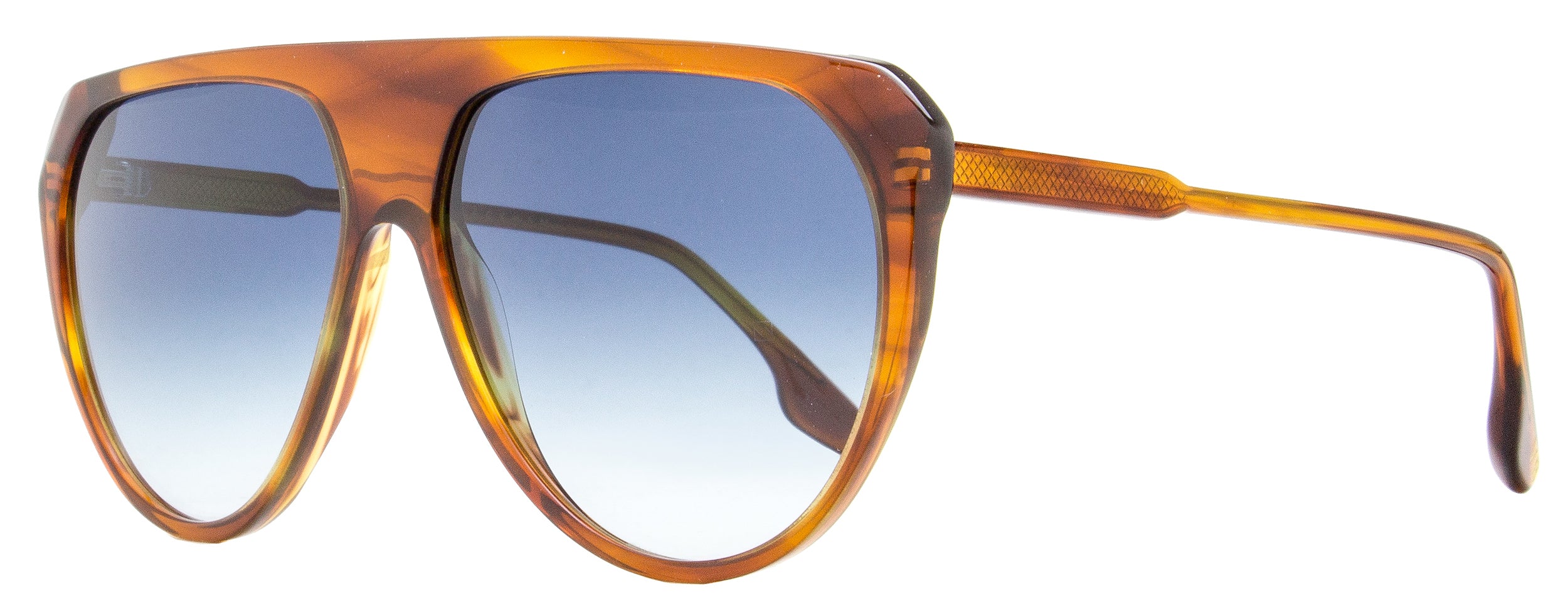 Victoria Beckham Aviator Sunglasses VB600S 223 Brown Melange 62mm 600