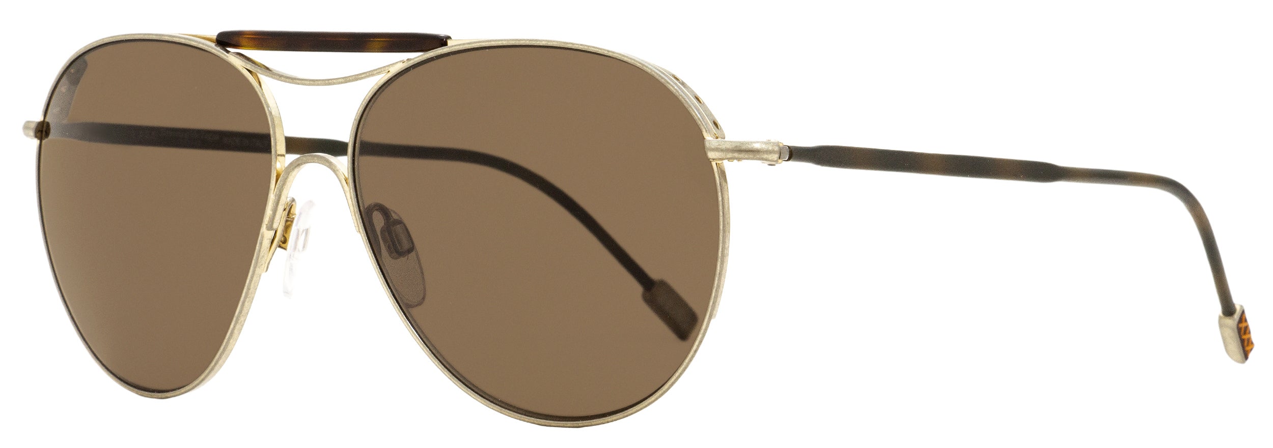 Ermenegildo Zegna Couture Sunglasses ZC0021 29J Antique Gold/Havana 57mm 21 Antique Gold Havana