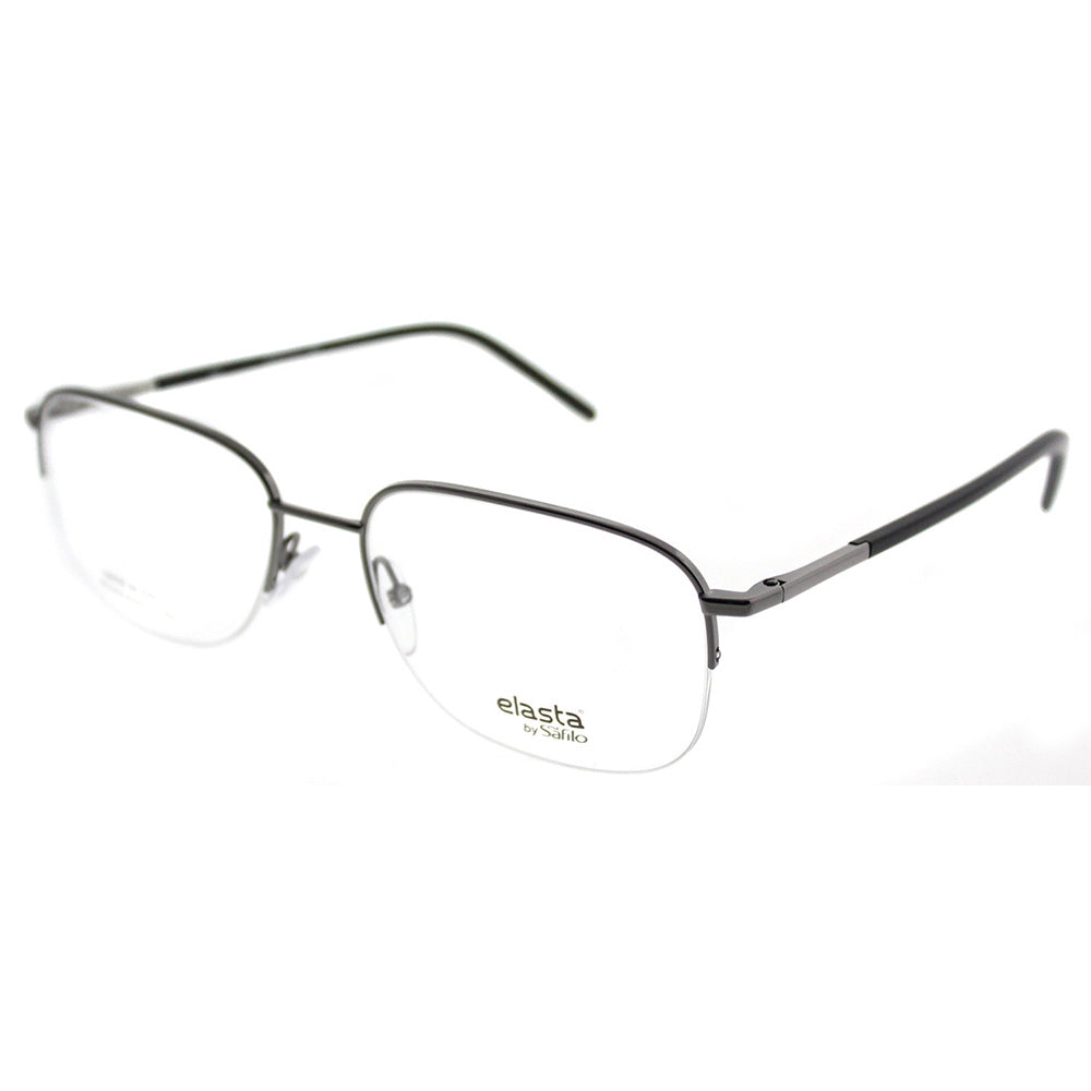 EL 7220 V81 56mm Unisex Semi-Rimless Eyeglasses Dark Ruthenium Black