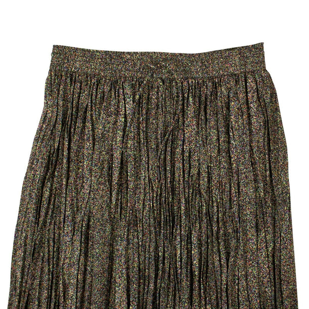 A_Plan_Application Multicolored Pleated Midi Skirt