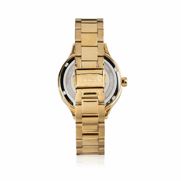Invicta Womens 28654 Gold Stainless Steel Quartz Formal Watch