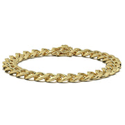 Solid White or Yellow Gold 6-mm Cuban Link Chain Bracelet 17.7 Grams