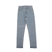 MARCELO BURLON Light Blue Bleached Denim Slim Jeans