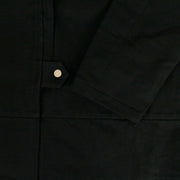 424 ON FAIRFAX Black Collared 'Oversized Teared Canvas' Jacket