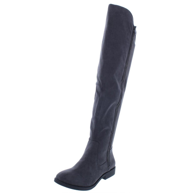 Style & Co. Womens Hadleyy Faux Suede Padded Insole Over-The-Knee Boots