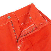 HERON PRESTON Coral Red Denim Mini Skirt