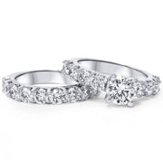 6ct Diamond Engagement Ring Set 14K White Gold