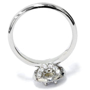 Vintage Double Halo Diamond Engagement Ring 5/8 Carat 14K White Gold