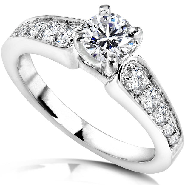 3/4ct Diamond Engagement Ring 14K White Gold