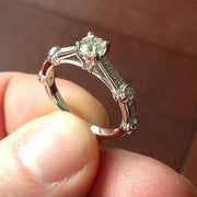3/4ct Modern Diamond Engagement Ring 14K White Gold