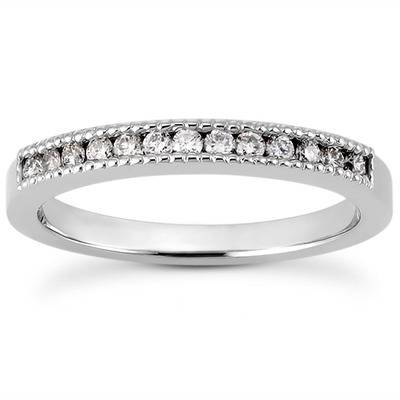 1ct Channel Set Diamond Engagement Ring Set 14k White Gold