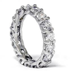 2 1/2ct U Shape Diamond Eternity Ring 14K White Gold