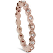 1/3ct Stackable 100% Diamond Wedding Eternity Ring 14K Rose Gold Lab Grown