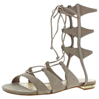 Erlina Womens Strappy Lace Up Gladiator Sandals Neutral