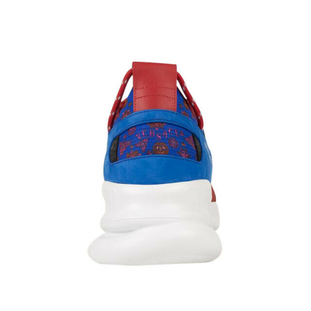VERSACE Red/Blue 'Barocco' Chain Reaction Sneakers
