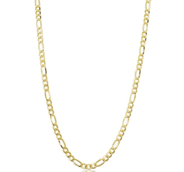 14k Yellow Gold-filled Solid Figaro Link Chain Necklace 18-30"