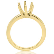 Yellow Gold 14K Solitaire Semi Mount Engagement Ring