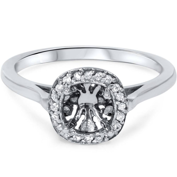 Diamond Engagement Ring Semi Mount 14K White Gold