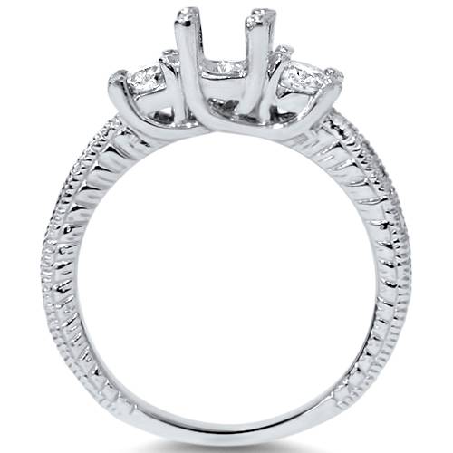 Semi Mount Diamond Engagement Ring Setting 14K Mount