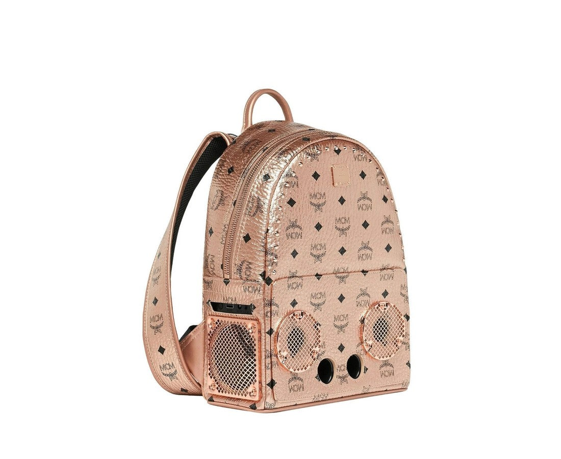 Mcm backpack rose gold hotsell