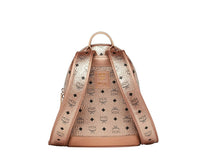 MCM Men's Wizpak Champagne Gold Visetos Studded Speaker Small Backpack MMK8AOC84TC0014