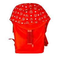 MCM Women's Orange Red Nylon Luft Hoodie Backpack /Detachable Hood MMK9SNX34OX0013