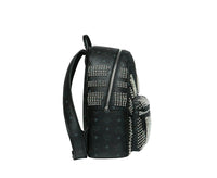MCM Men's Black Crystal Studs Graded M Visetos Stark Backpack MMK9SVE20CO001