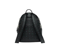 MCM Men's Black Crystal Studs Graded M Visetos Stark Backpack MMK9SVE20CO001