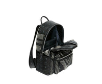 MCM Men's Black Crystal Studs Graded M Visetos Stark Backpack MMK9SVE20CO001
