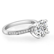 H/VS 3 1/4Ct Lab Grown Diamond Engagement Ring in White, Yellow, or Rose Gold