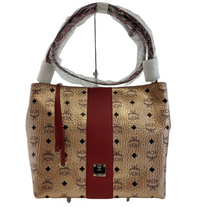 MCM Klara Champagne Gold Visetos Medium Hobo Crossbody Bag MWHBAFO01TC0011