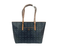 MCM Women's Black Monogram Visetos Medium Shopper Tote Bag MWPASVI07BK001