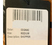 MCM Women's Cognac Brown Monogram Visetos Medium Shopper Tote Bag MWPASVI07CO001