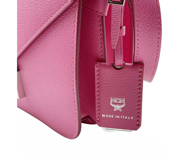 MCM Women's Sugar Pink Patricia Small Leather Crossbody Shoulder Bag
