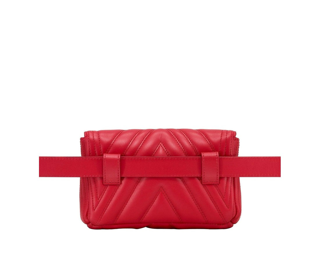 MCM Women's Patricia Red Quilted Leather Crossbody Belt Bag MWZ9APA83RU001