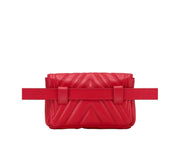 MCM Women's Patricia Red Quilted Leather Crossbody Belt Bag MWZ9APA83RU001