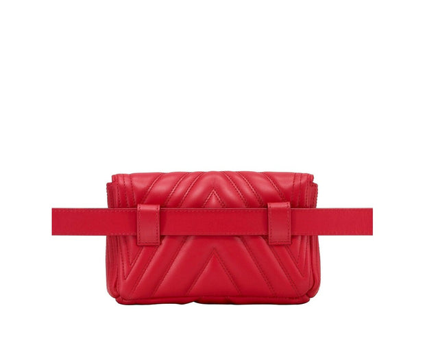 MCM Women's Patricia Red Quilted Leather Crossbody Belt Bag MWZ9APA83RU001