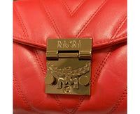 MCM Women's Patricia Red Quilted Leather Crossbody Belt Bag MWZ9APA83RU001