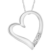 VS Diamond Pendant Heart Shape Necklace in White, Yellow, or Rose Gold Lab Grown