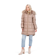 Womens Faux Fur Warm Puffer Coat