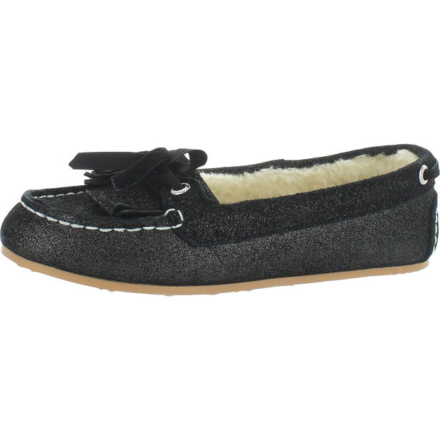 Molly Womens Suede Round Toe Boat Shoes