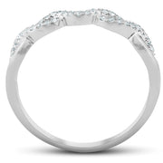 Countour Infinity Diamond Guard Engagement Wedding Ring Enhancer 10k White Gold