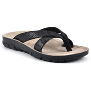 Best Of Womens Faux Leather Thong Footbed Sandals