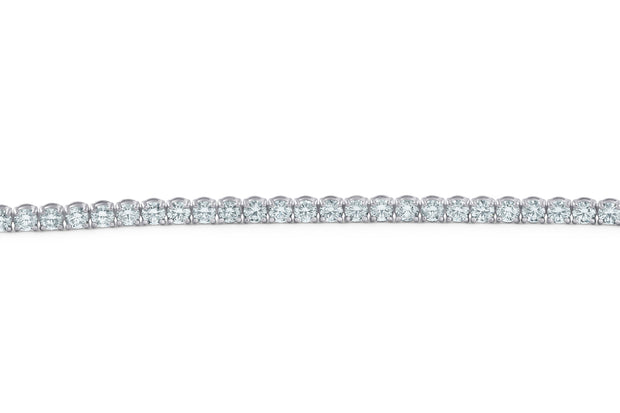 7 Carat Round Lab Grown Diamond Tennis Bracelet 18K White Gold 7"