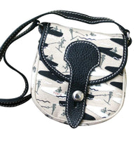 Tods Women's Multi-color Canvas Black Trim Cross Body Messenger Bag Small Handbag1