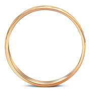 7mm 14K Yellow Gold High Polished Hammered Mens Wedding Band