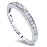 G/VS .20ct 100% Diamond Womens Wedding Ring 14K White Gold Lab Grown